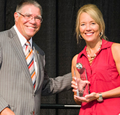 Cheryl Kautz with college President, Dr. Steve Ender.