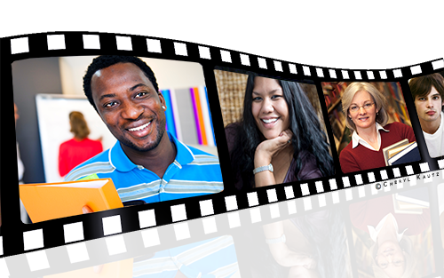 Filmstrip of students