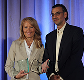 Cheryl Kautz with Jay Bhatt, CEO & President of Bb